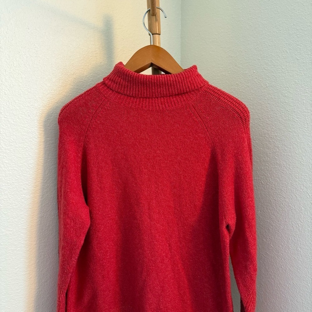 A New Day Red Turtleneck Oversized Fit Cozy Sweater Women’s Size Medium - Picture 3 of 8